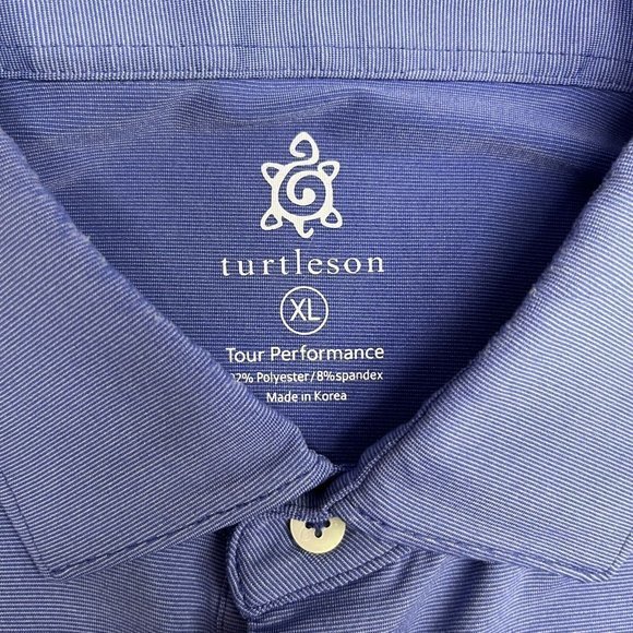 Turtleson Mens Golf Polo Shirt Tour Performance President's Cup Periwinkle Sz XL - Picture 3 of 9